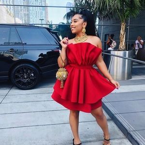 White midi Akira dress